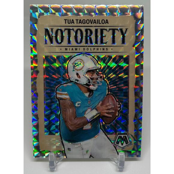 Tua Tagovailoa 2024 Notoriety Silver Panini Mosaic Prizm - Picture 1 of 2